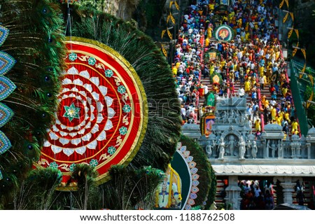 ceremony of  thaipusam festival, at Batu cave, Kuala Lumpur ,Malaysia