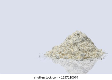 Cerium Oxide On A Light Background With Reflection