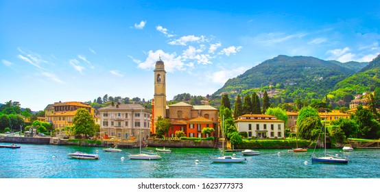 Cernobbio Town In Como Lake District. Italian Traditional Lake Village. Italy, Europe.