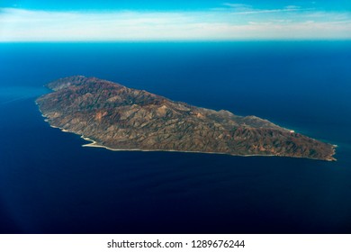 Cerralvo jacques cousteau island Mexico Baja California Sur vue aérienne paysage
