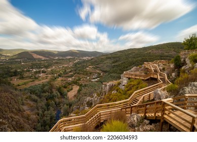 Cerro da Candosa walkways, Góis. Portugal walkways. - Shutterstock ID 2206034593