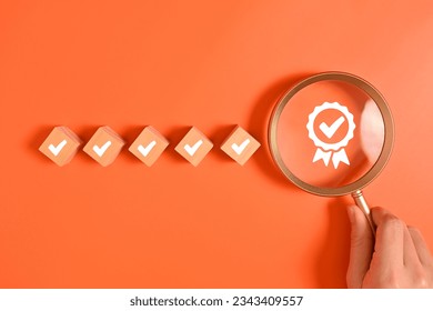 Certificate guarantee icon for certification and standardization process, International Organization for Standardization ISO and quality control certification, Sign of top service quality assurance.