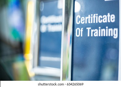 Certificate Of Training Frame To Show Customer.
