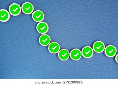 certified and correct mark. Standard certification, accurate selection, production standards and good quality. An ethical corporation. Do the right thing. ISO quality and symbols. Three Right sign
