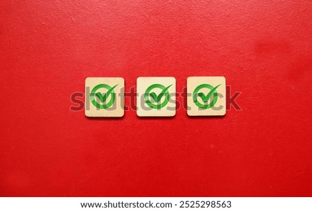 certified and correct mark. Standard certification, accurate selection, production standards and good quality. An ethical corporation. Do the right thing. ISO quality and symbols. Three Right sign
