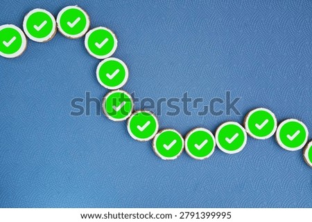 certified and correct mark. Standard certification, accurate selection, production standards and good quality. An ethical corporation. Do the right thing. ISO quality and symbols. Three Right sign
