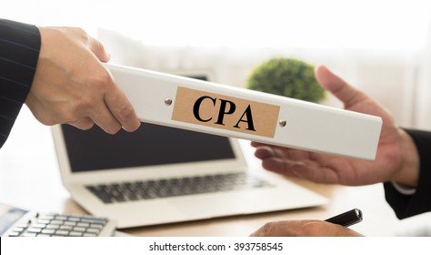 Certified public accountant (CPA) folder with Control Board Auditing Practices.