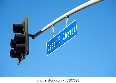 Cesar Chavez Street Sign