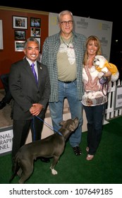 Cesar Millan With Phil Jackson And Jeanie Buss  At The Party To Celebrate The 100th Episode Of 'Dog Whisperer'. Boulevard 3, Hollywood, CA. 09-17-08