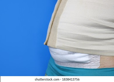 Cesarean Section Bandage And Corset. Postpartum Rehabilitation