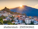 Cesaro, Sicily, Italy with Mt. Etna at dawn.