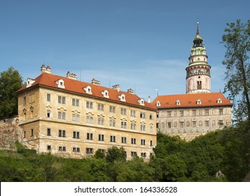 Cesky Krumlov - the castle and tower in summer