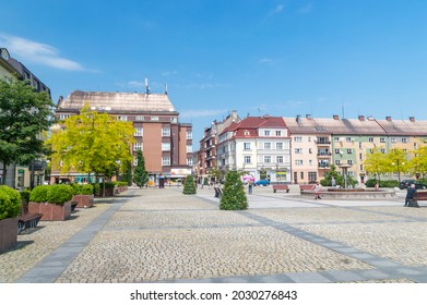 Cesky Tesin, Czech Republic - June 5, 2021: Czechoslovak Army Square.