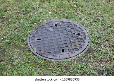 Cesspool, Septic Tank Cover In Grass