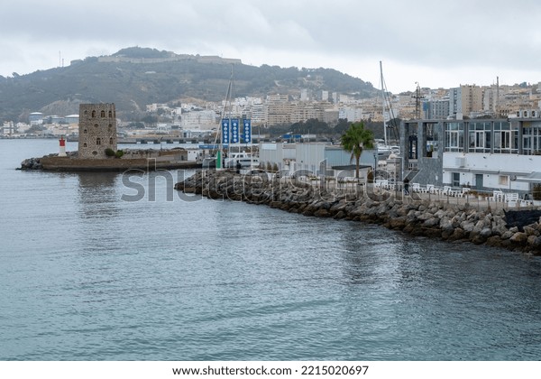 CEUTA, SPAIN - OCTOBER 08, 2022: Ceuta\
Traditional Architecture in a Spanish Enclave in Africa. Ceuta\
Shares a Border with Morocco. Spain. Africa.\
