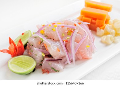 Ceviche, Dish Symbol Of Peruvian Gastronomy. Peru.