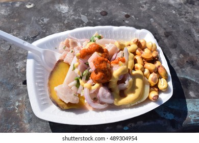 Ceviche On The Street Santiago Chile