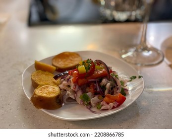 Ceviche Salad With Sweet Potato.