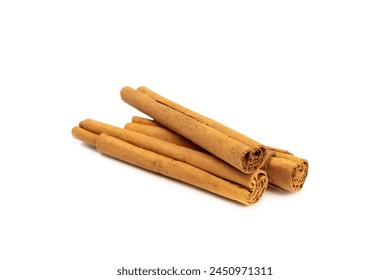 Ceylon cinnamon.Cinnamon sticks isolated on white background. Cinnamon roll and powder. Spicy spice for baking, desserts and drinks. Fragrant ground cinnamon. Close-up. Place for text. copy space - Powered by Shutterstock