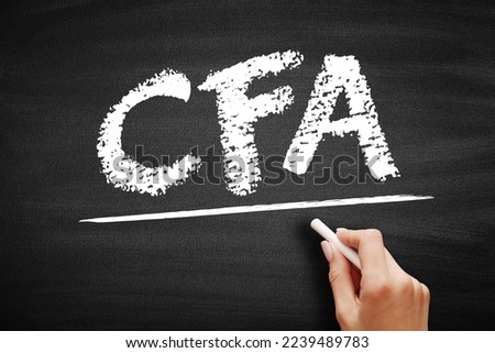 CFA Chartered Financial Analyst - program is a postgraduate professional certification, acronym text on blackboard