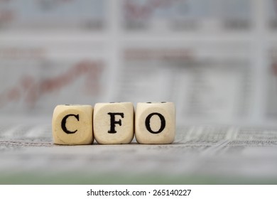 CFO built with letter cubes