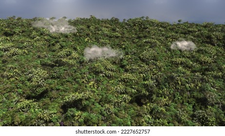 cgi rainforest from the distance - Shutterstock ID 2227652757