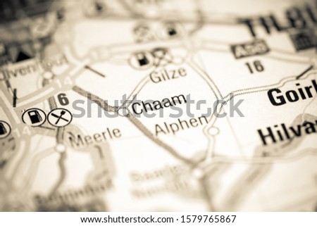 Chaam. Netherlands on a map