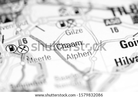 Chaam. Netherlands on a map