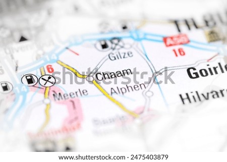 Chaam. Netherlands on a map