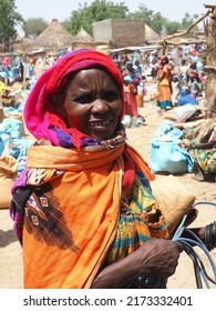 Chad, Sahel, Africa, April 15 2016, Portrait Of A Woman In A Village In The Sahel In Chad
