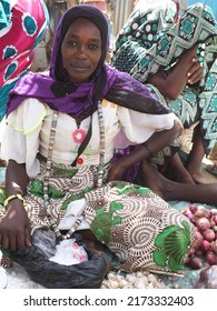 Chad, Sahel, Africa, April 15 2016, Portrait Of A Woman In A Village In The Sahel In Chad
