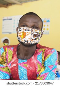 Chad, Sahel, Africa, June 07 2017, Portrait Of Black African Man With Anti Viral Protective Mask