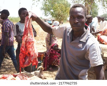 Chad, Sahel, Africa, March 18 2017, Seller In A Market In Chad