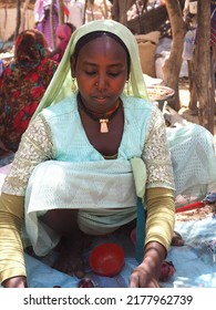 Chad, Sahel, Africa, March 18 2017, Seller In A Market In Chad