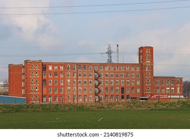 Chadderton, Manchester, UK - March 28, 2022: The Swan Cotton Spining Mill, Chadderton