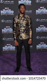 Chadwick Boseman at the World premiere of Marvel's 'Black Panther' held at the El Capitan Theatre in Hollywood, USA on January 29, 2018.