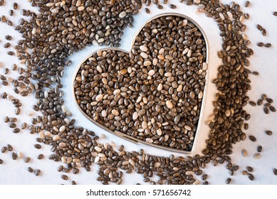 Chai Seeds In A Heart Shape