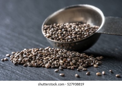 Chai Seeds Spilled From A Teaspoon