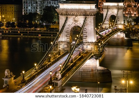 Similar – Foto Bild Nachtaufnahme der Kettenbrücke in Budapest