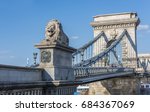The Chain Bridge (Szechenyi Lanchid) at Budapest. Budapest, Hungary.
