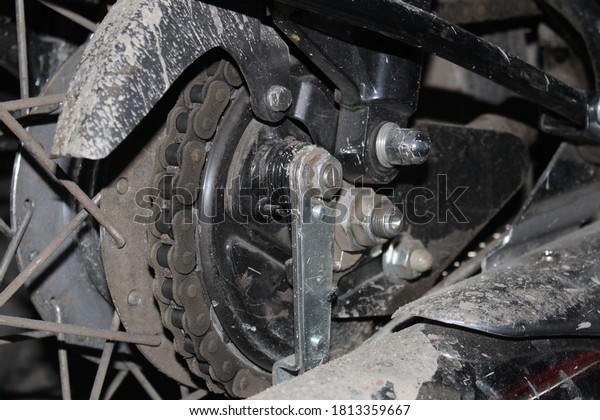 \
Chain Cover of Royal Enfield Motorcycle\
Hamirpur Hiamchal Pradesh 12-Aug-2020\
