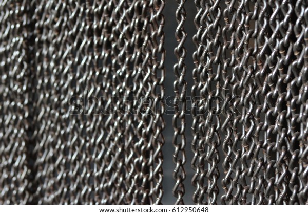 Chain Fireplace Screen Close Metal Chain Stock Photo Edit Now
