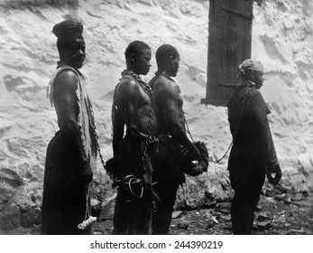 Chain Gang Of Convicts In Monrovia Liberia. Ca. 1895.