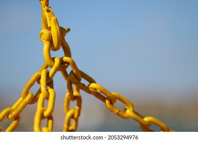 Chain Hook On Ship Lifesaver Boat