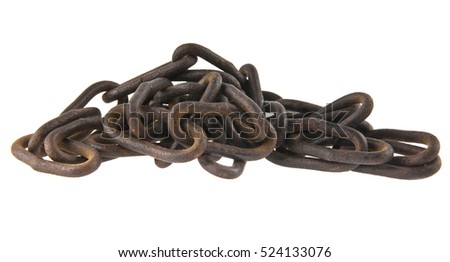 chain isolated on white background closeup