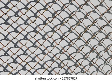 Chain Link Fence Shadow Creates Abstract Stock Photo Shutterstock