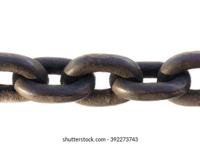 chain on a white background - Shutterstock ID 392273743