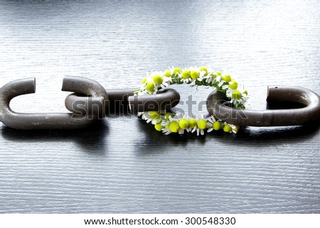 a chain is only as strong as its weakest link proverb one link made of flowers