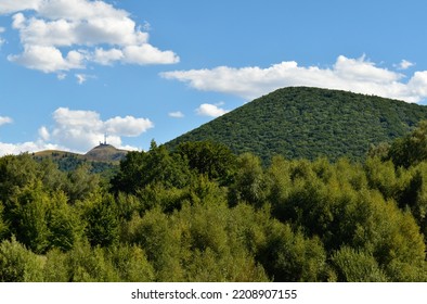 The Chain Of Puys In Auvergne, Ancient Volcanoes (France)