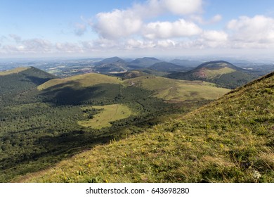 The Chain Of Volcanoes Of Auvergne, Seen From The Puy De Dôme
